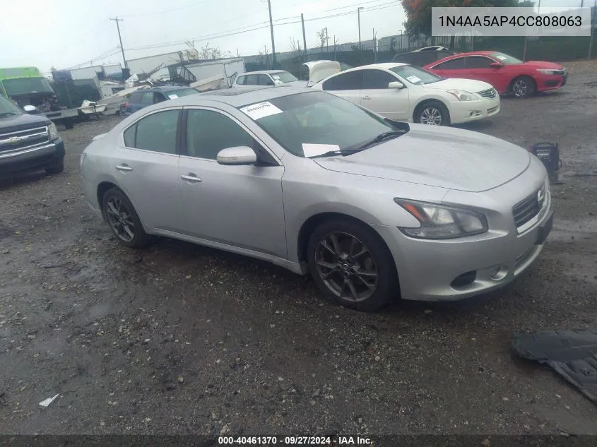 2012 Nissan Maxima 3.5 S VIN: 1N4AA5AP4CC808063 Lot: 40461370