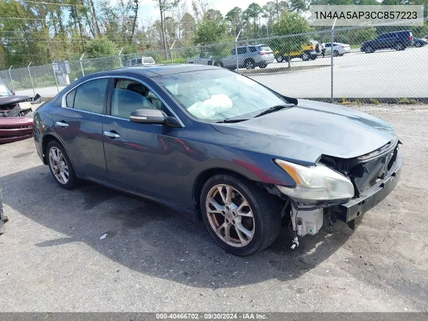 2012 Nissan Maxima S/Sv VIN: 1N4AA5AP3CC857223 Lot: 40466702