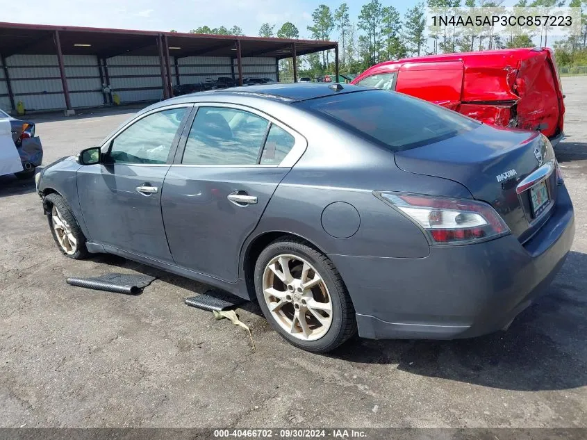 2012 Nissan Maxima S/Sv VIN: 1N4AA5AP3CC857223 Lot: 40466702