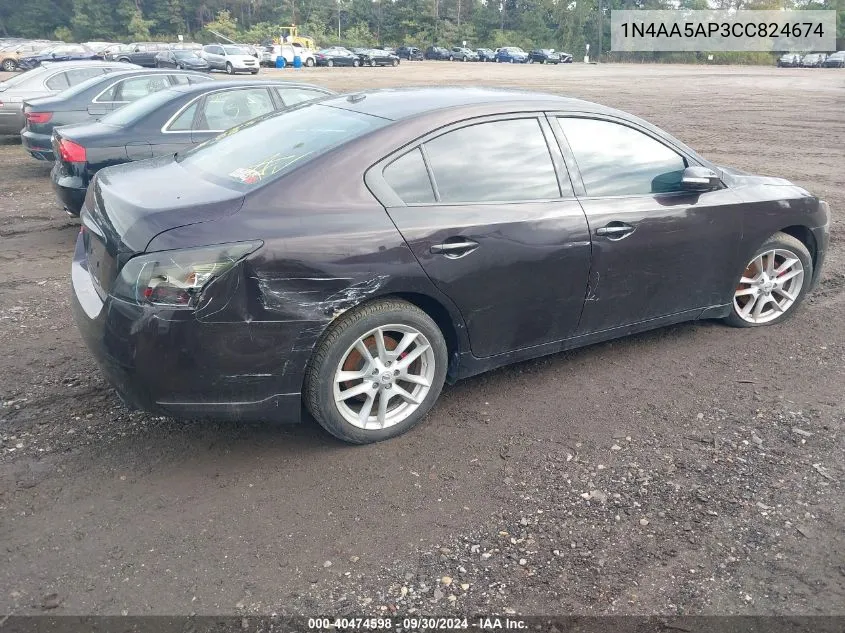 1N4AA5AP3CC824674 2012 Nissan Maxima 3.5 Sv