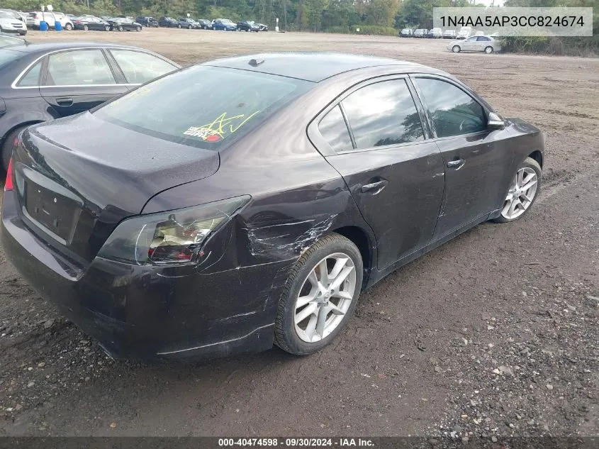 2012 Nissan Maxima 3.5 Sv VIN: 1N4AA5AP3CC824674 Lot: 40474598