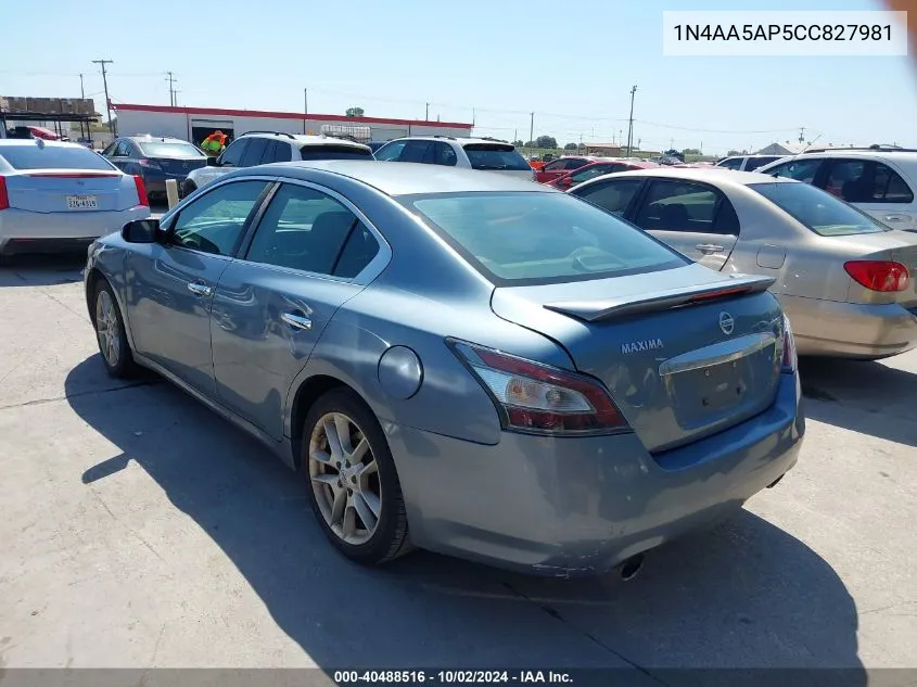 1N4AA5AP5CC827981 2012 Nissan Maxima 3.5 S