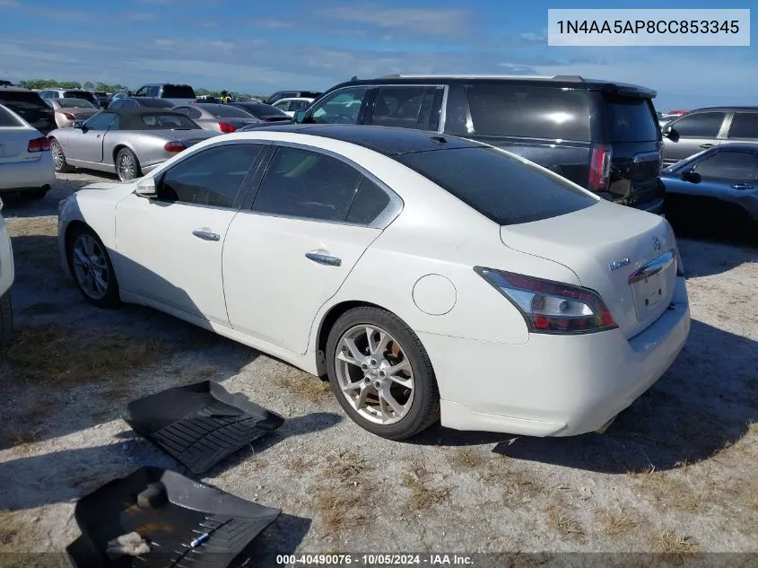 1N4AA5AP8CC853345 2012 Nissan Maxima S/Sv