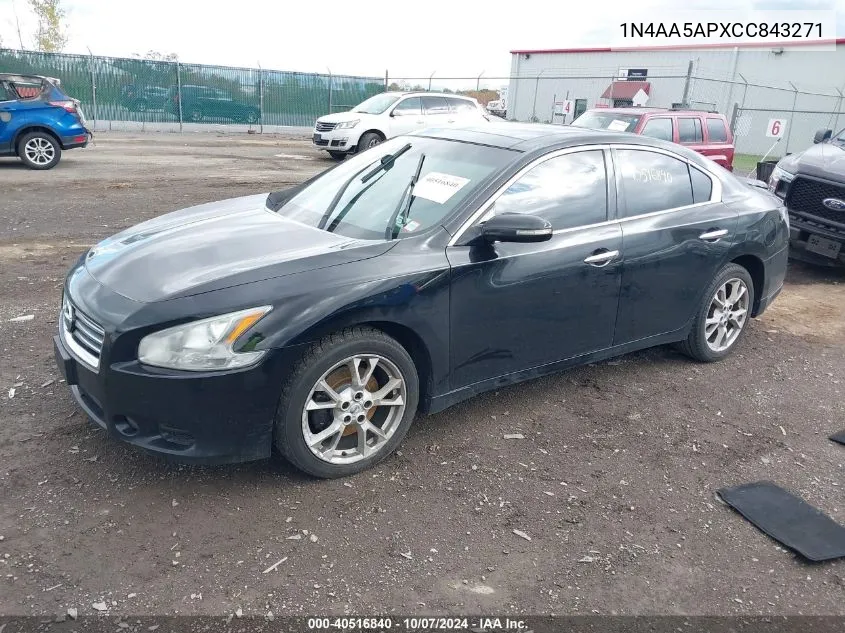 2012 Nissan Maxima S/Sv VIN: 1N4AA5APXCC843271 Lot: 40516840