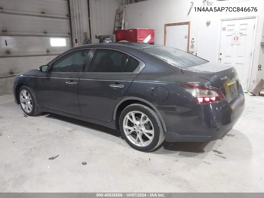 2012 Nissan Maxima S/Sv VIN: 1N4AA5AP7CC846676 Lot: 40528558