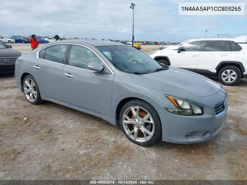 2012 Nissan Maxima 3.5 Sv VIN: 1N4AA5AP1CC805265 Lot: 40552878