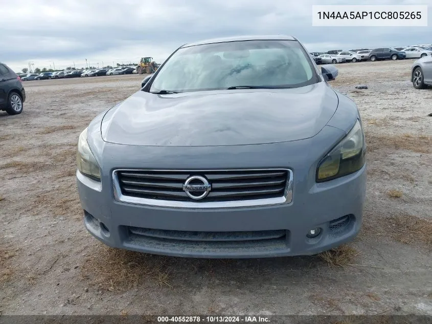 2012 Nissan Maxima 3.5 Sv VIN: 1N4AA5AP1CC805265 Lot: 40552878