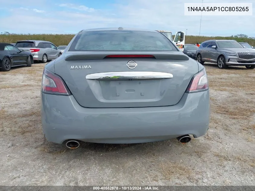 2012 Nissan Maxima 3.5 Sv VIN: 1N4AA5AP1CC805265 Lot: 40552878