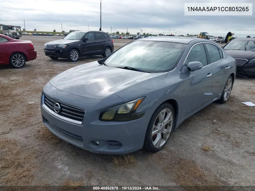 2012 Nissan Maxima 3.5 Sv VIN: 1N4AA5AP1CC805265 Lot: 40552878