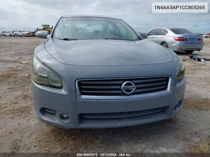 2012 Nissan Maxima 3.5 Sv VIN: 1N4AA5AP1CC805265 Lot: 40552878