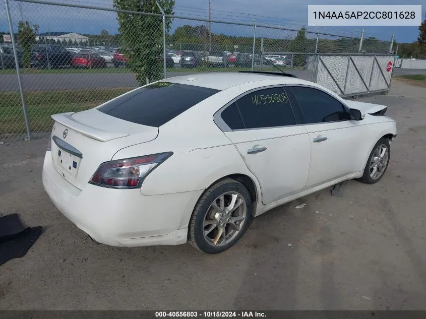 2012 Nissan Maxima 3.5 Sv VIN: 1N4AA5AP2CC801628 Lot: 40556803