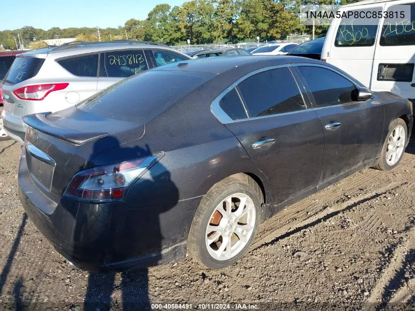 2012 Nissan Maxima 3.5 Sv VIN: 1N4AA5AP8CC853815 Lot: 40584491