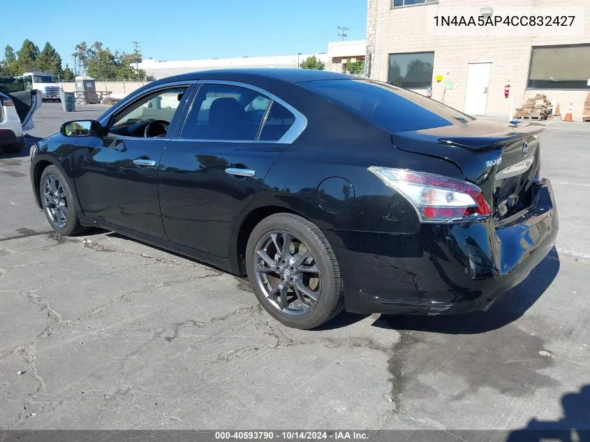 2012 Nissan Maxima 3.5 S VIN: 1N4AA5AP4CC832427 Lot: 40593790