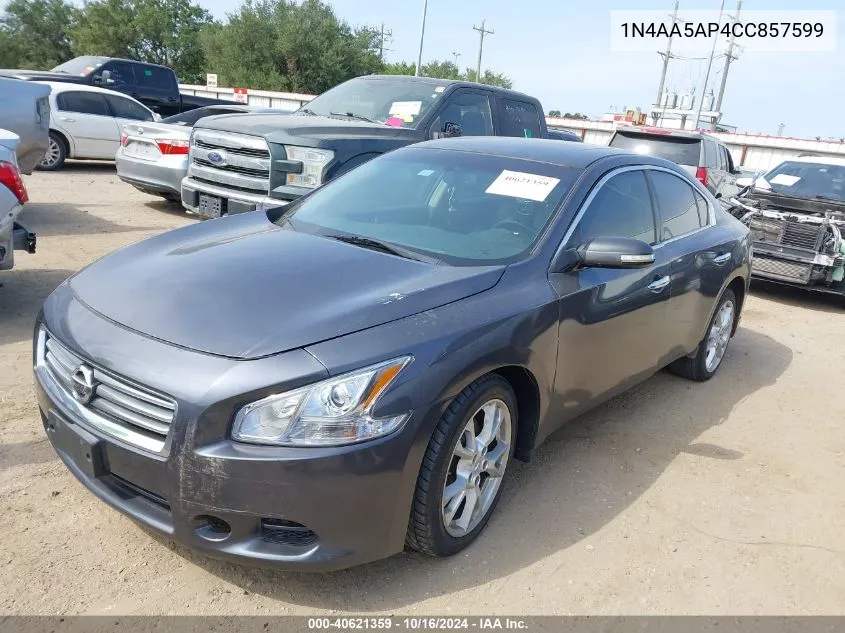 2012 Nissan Maxima 3.5 Sv VIN: 1N4AA5AP4CC857599 Lot: 40621359