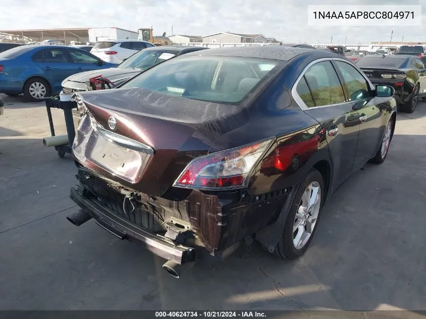 2012 Nissan Maxima 3.5 S VIN: 1N4AA5AP8CC804971 Lot: 40624734