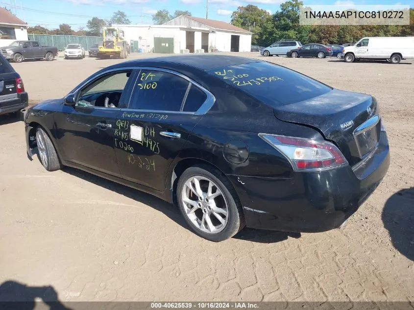 2012 Nissan Maxima 3.5 S VIN: 1N4AA5AP1CC810272 Lot: 40625539