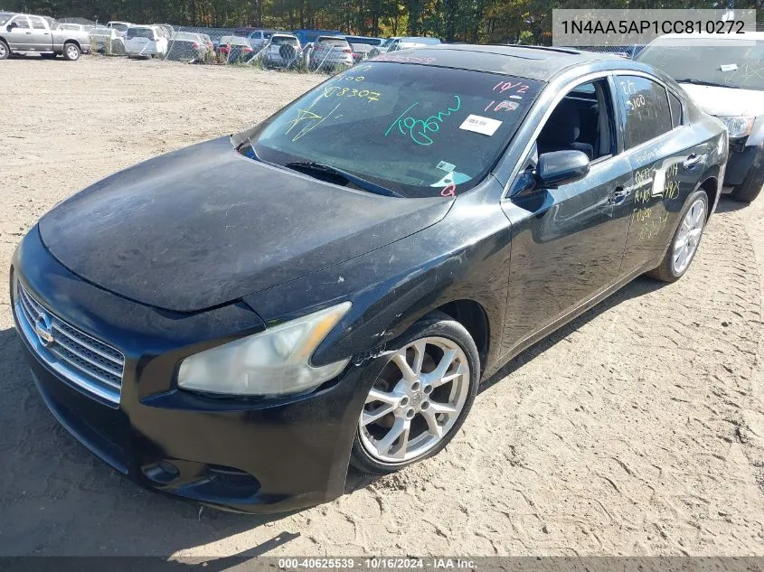 2012 Nissan Maxima 3.5 S VIN: 1N4AA5AP1CC810272 Lot: 40625539