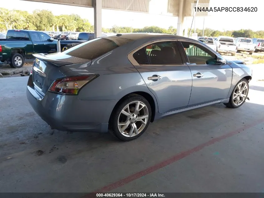 2012 Nissan Maxima 3.5 Sv VIN: 1N4AA5AP8CC834620 Lot: 40629364