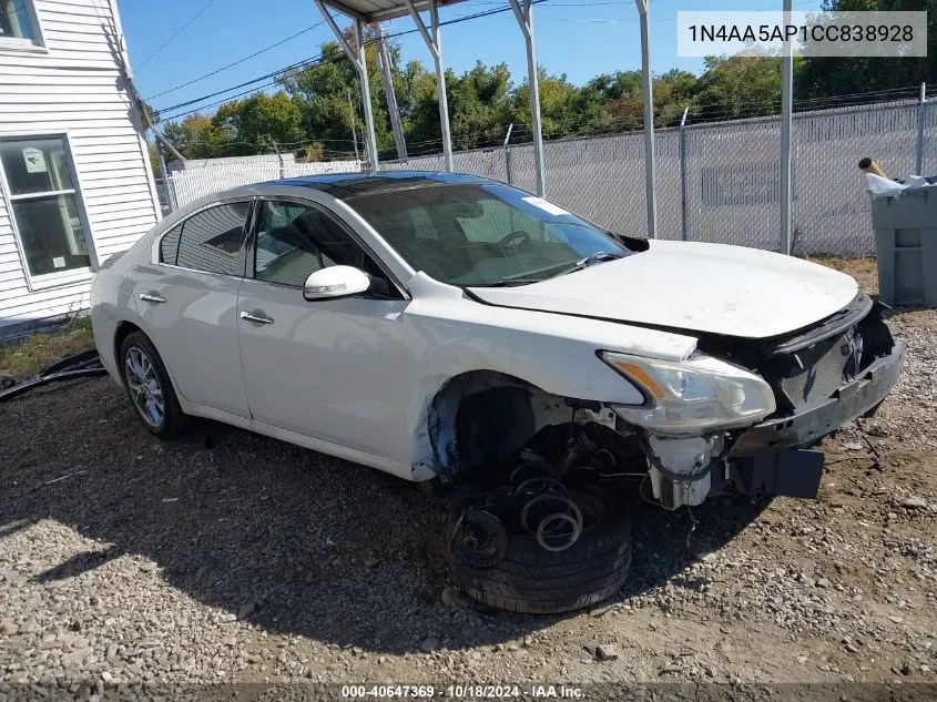 2012 Nissan Maxima 3.5 Sv VIN: 1N4AA5AP1CC838928 Lot: 40647369