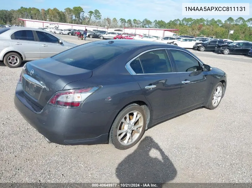 2012 Nissan Maxima 3.5 Sv VIN: 1N4AA5APXCC811131 Lot: 40649977