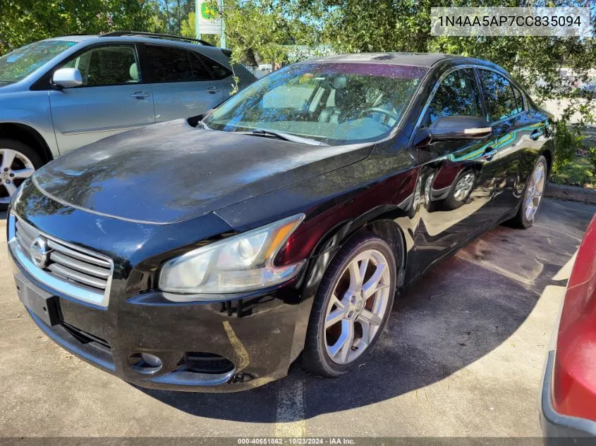 2012 Nissan Maxima S/Sv VIN: 1N4AA5AP7CC835094 Lot: 40651862