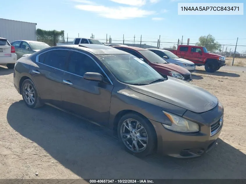 2012 Nissan Maxima 3.5 S VIN: 1N4AA5AP7CC843471 Lot: 40657347