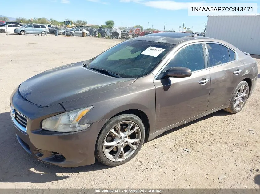 2012 Nissan Maxima 3.5 S VIN: 1N4AA5AP7CC843471 Lot: 40657347