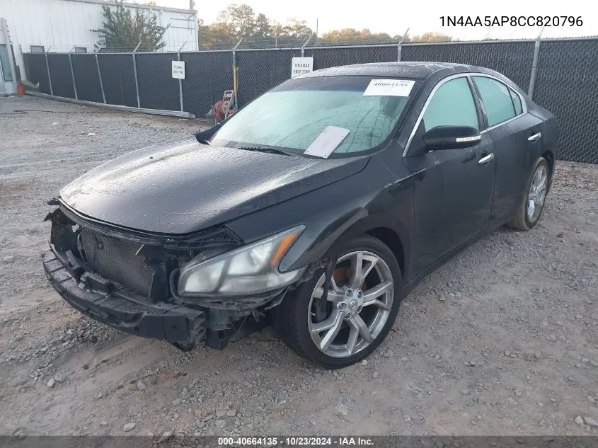 2012 Nissan Maxima 3.5 Sv VIN: 1N4AA5AP8CC820796 Lot: 40664135