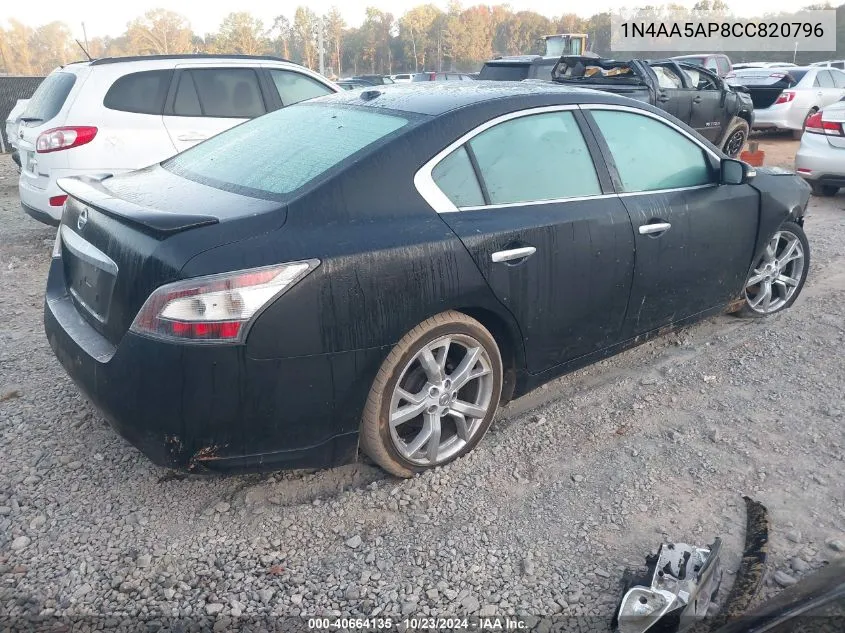 2012 Nissan Maxima 3.5 Sv VIN: 1N4AA5AP8CC820796 Lot: 40664135