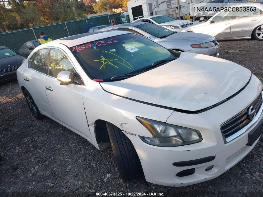 2012 Nissan Maxima 3.5 S VIN: 1N4AA5AP8CC853863 Lot: 40673325