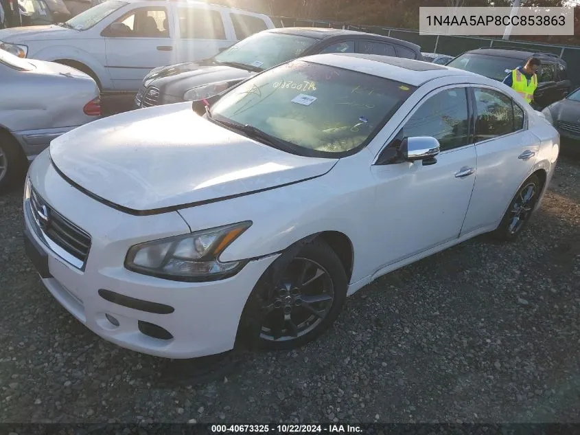 2012 Nissan Maxima 3.5 S VIN: 1N4AA5AP8CC853863 Lot: 40673325