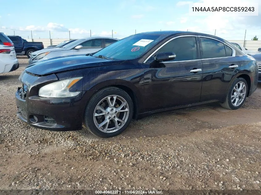 2012 Nissan Maxima 3.5 Sv VIN: 1N4AA5AP8CC859243 Lot: 40682271