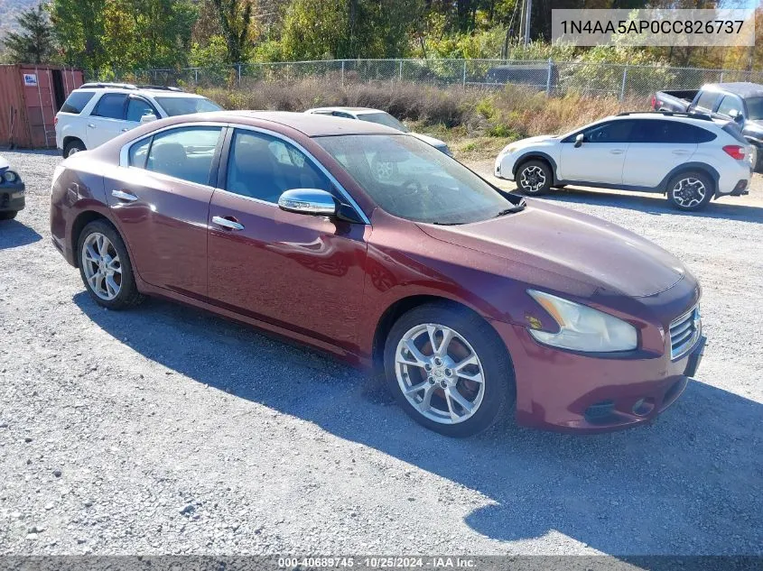 2012 Nissan Maxima 3.5 Sv VIN: 1N4AA5AP0CC826737 Lot: 40689745