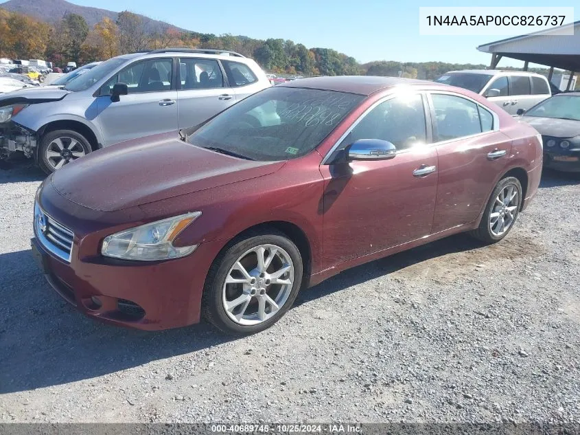 2012 Nissan Maxima 3.5 Sv VIN: 1N4AA5AP0CC826737 Lot: 40689745