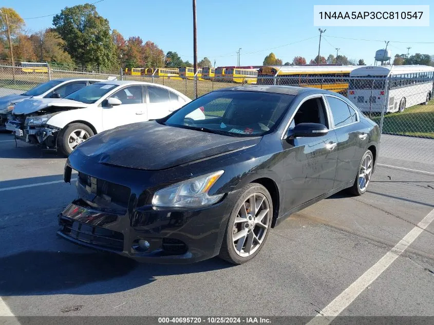 2012 Nissan Maxima 3.5 S VIN: 1N4AA5AP3CC810547 Lot: 40695720