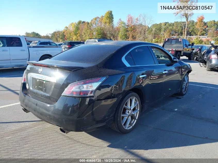 2012 Nissan Maxima 3.5 S VIN: 1N4AA5AP3CC810547 Lot: 40695720