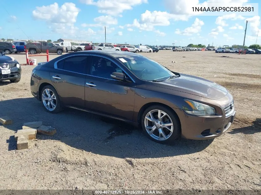 1N4AA5AP9CC852981 2012 Nissan Maxima 3.5 Sv