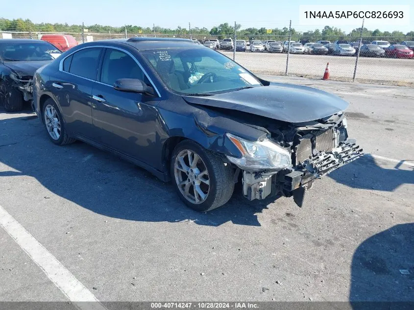 2012 Nissan Maxima 3.5 S VIN: 1N4AA5AP6CC826693 Lot: 40714247