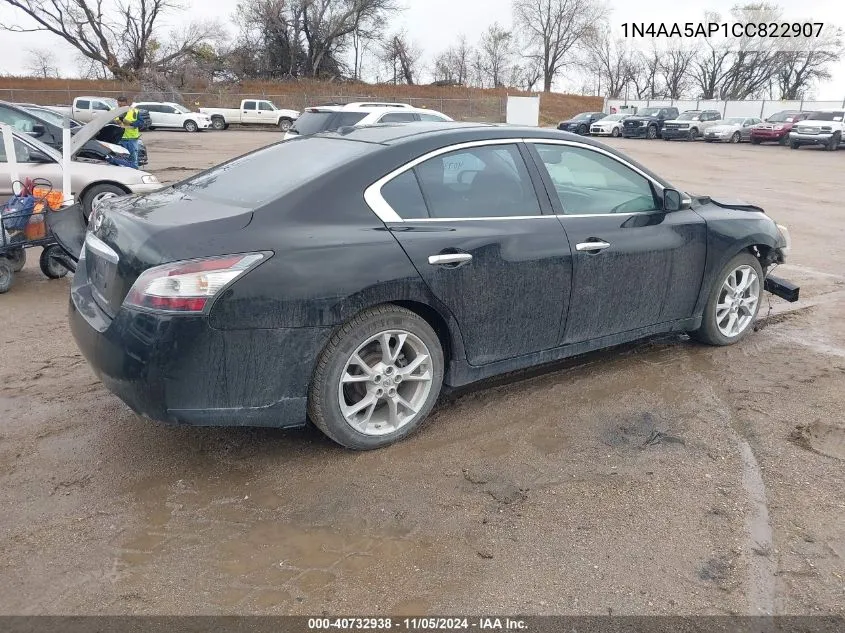 2012 Nissan Maxima 3.5 Sv VIN: 1N4AA5AP1CC822907 Lot: 40732938