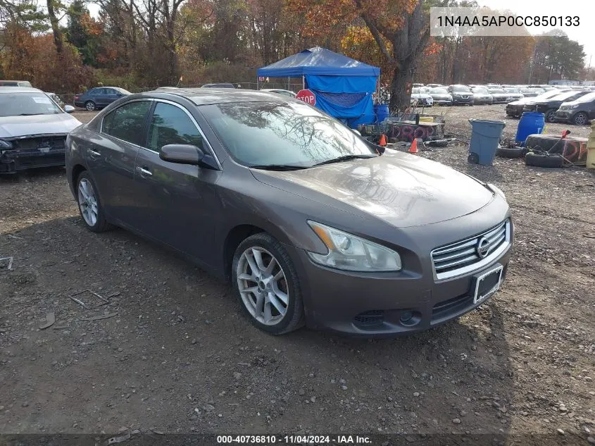 2012 Nissan Maxima S/Sv VIN: 1N4AA5AP0CC850133 Lot: 40736810