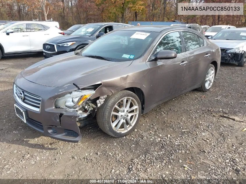 2012 Nissan Maxima S/Sv VIN: 1N4AA5AP0CC850133 Lot: 40736810