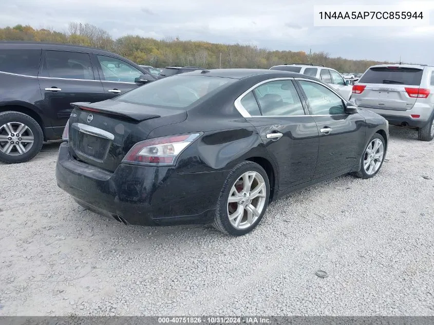 2012 Nissan Maxima 3.5 Sv VIN: 1N4AA5AP7CC855944 Lot: 40751826