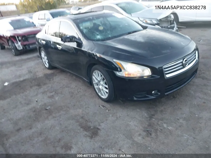 2012 Nissan Maxima 3.5 Sv VIN: 1N4AA5APXCC838278 Lot: 40773371