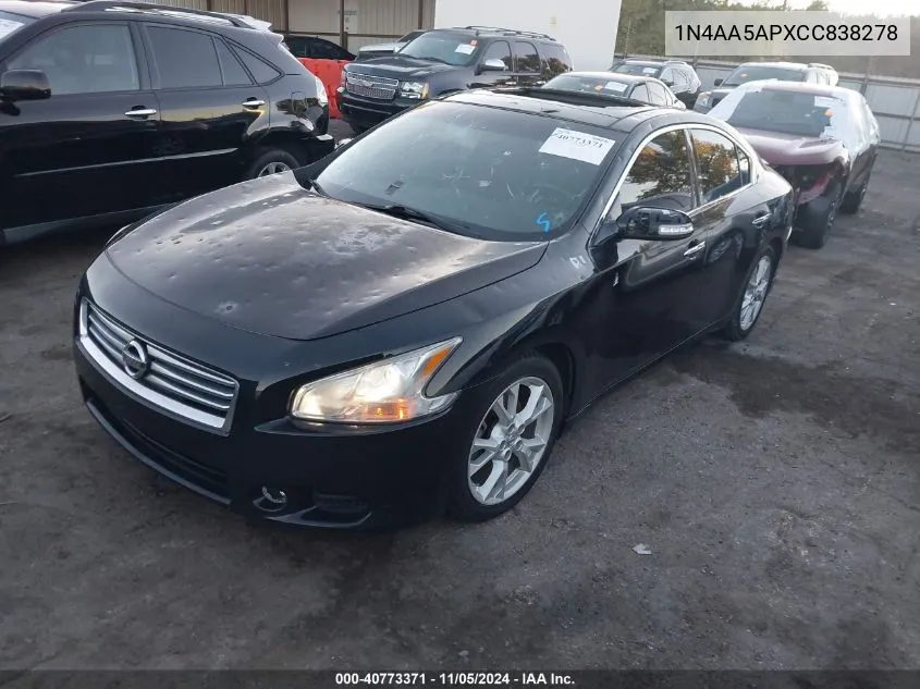 2012 Nissan Maxima 3.5 Sv VIN: 1N4AA5APXCC838278 Lot: 40773371