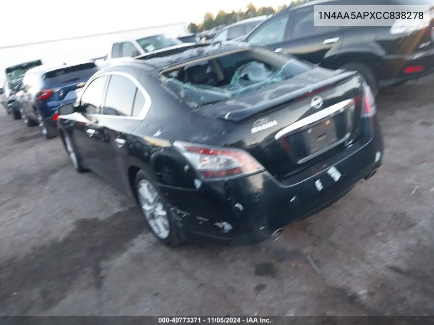 2012 Nissan Maxima 3.5 Sv VIN: 1N4AA5APXCC838278 Lot: 40773371