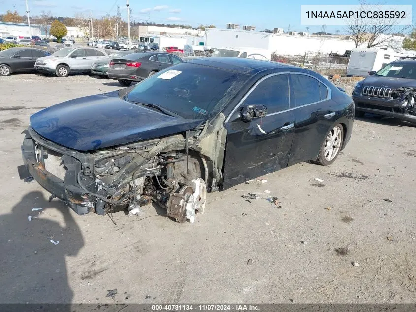 2012 Nissan Maxima 3.5 Sv VIN: 1N4AA5AP1CC835592 Lot: 40781134