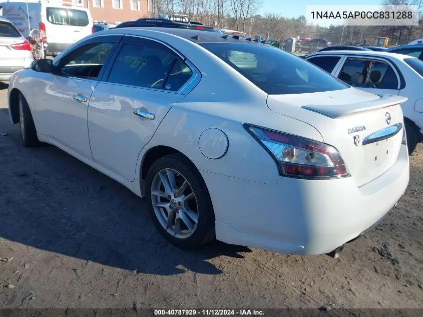 2012 Nissan Maxima 3.5 Sv VIN: 1N4AA5AP0CC831288 Lot: 40787929