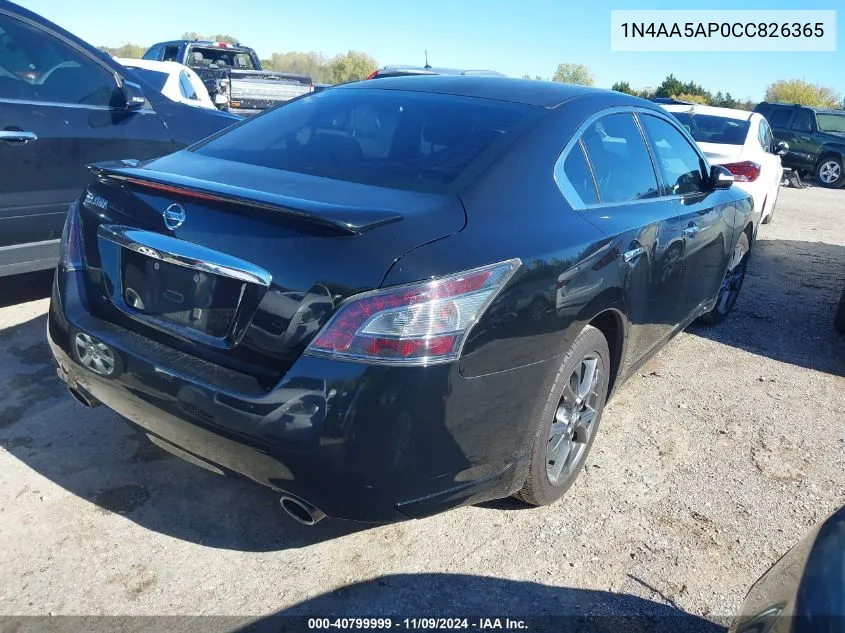 2012 Nissan Maxima 3.5 S VIN: 1N4AA5AP0CC826365 Lot: 40799999