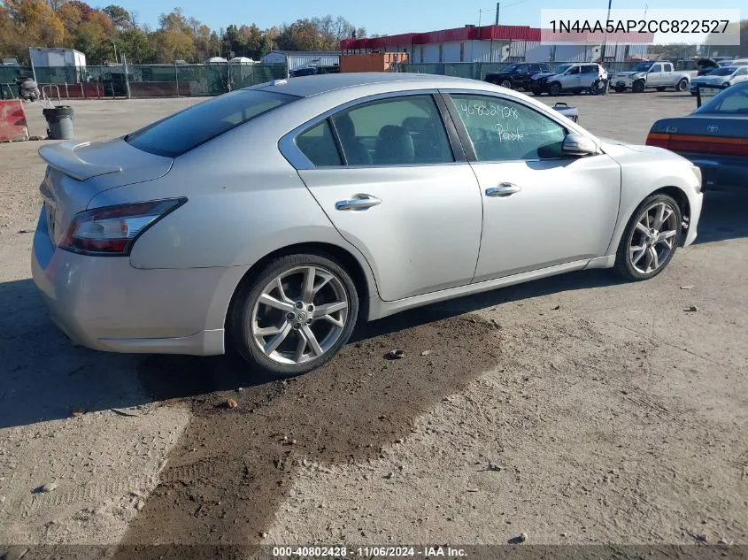 2012 Nissan Maxima 3.5 Sv VIN: 1N4AA5AP2CC822527 Lot: 40802428