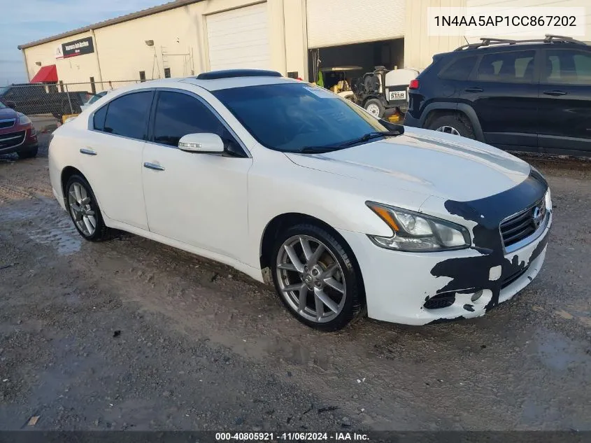 2012 Nissan Maxima 3.5 S VIN: 1N4AA5AP1CC867202 Lot: 40805921